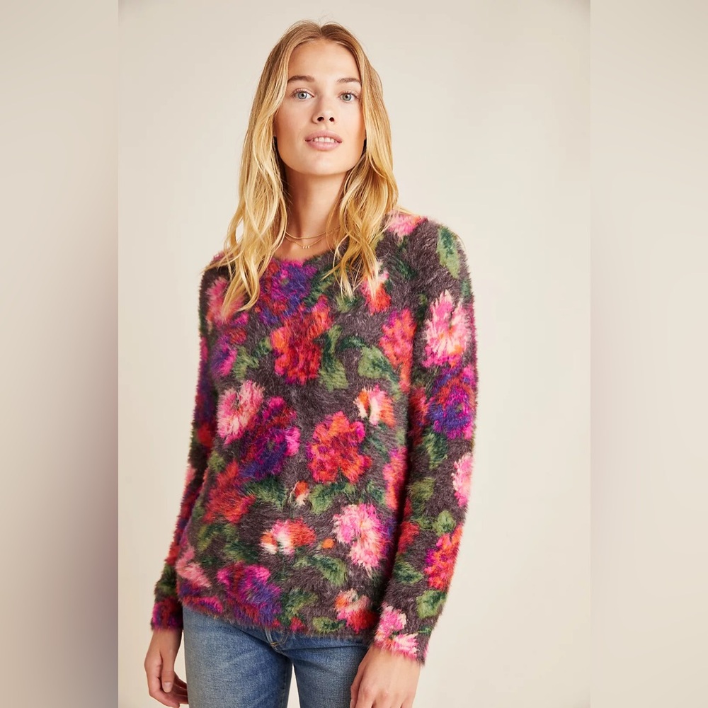 Anthropology Ariel Eyelash Sweater size XS
